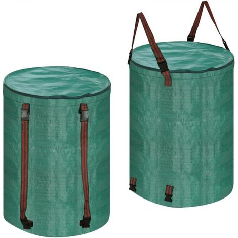 Sac de jardin réutilisable pour feuilles et ordures de pelouse, parfait pour enlever les feuilles, nettoyer la cour, Lot de 2(272L+48 Gallons) (1/5)