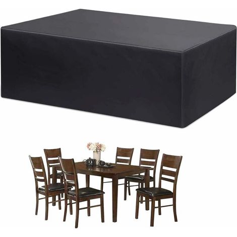 Housse de protection d'extérieur Salon Jardin 230x165x80cm Noir (1/4)