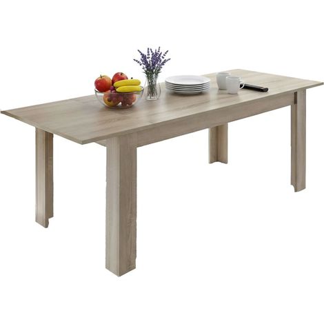 Dmora - Tavolo allungabile Corbara, Consolle con allunghe, Tavolo da pranzo multiuso, Ripiano estensibile da cucina, Made in Italy, 137x90 h79 cm, Rovere
