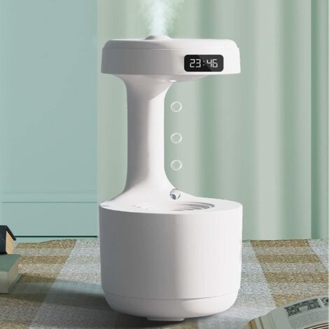Humidificador de aire de 800 ml con llenado superior, humidificador de vapor frío o caliente con indicador de temporizador, sistema antigravedad para el retorno de las gotas de agua, humidificador dom (1/5)