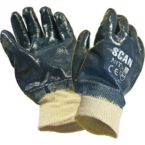 Scan Nitrile Knitwrist Heavy-Duty Gloves (1/3)