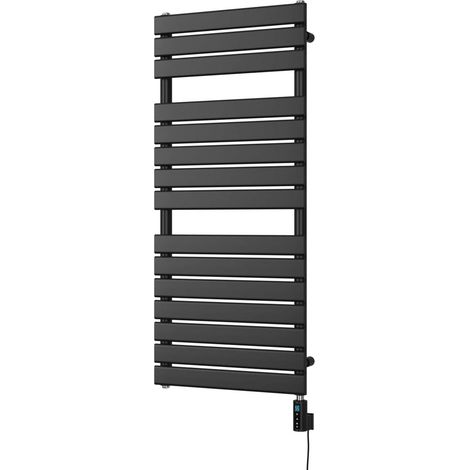 Typhoon - Black Electric Towel Rail H1156mm x W500mm 600w Thermostatic WIFI (1/3)