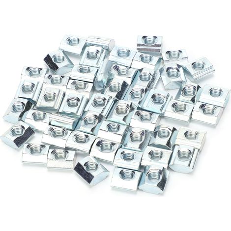 50 écrous coulissants M5 en T, norme UE 20, en acier au carbone, accessoires de fixation pour imprimante 3D (1/5)
