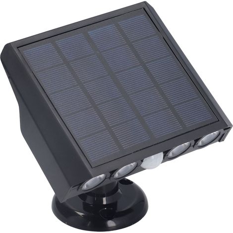 Applique murale solaire étanche IP65, orientable à 360°, 3 modes d'éclairage, économie d'énergie, LED pour cour ou couloir (1/5)