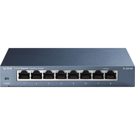 TP-Link TL-SG108 Netzwerk-Switch Unmanaged L2 Gigabit Ethernet (10/100/1000) Schwarz (1/4)