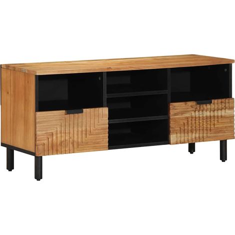 Maison Exclusive - Mobile TV Marrone 100 x 33,5 x 46 cm Legno di mango massello