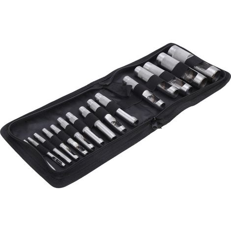 Lot de 15 poinçons en acier au carbone pour ceinture en cuir, outil manuel de perçage, chasse-clous 3-25mm (1/5)