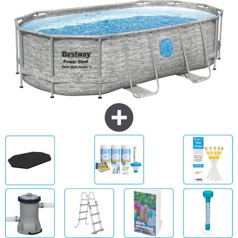 Bestway Power Steel Oval - 427x250x100 cm - 8-teilig S574