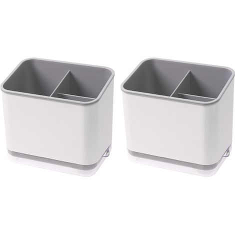 2Boîte de rangement grise pour baguettes - boîte de rangement et d'égouttage des couverts (1/5)