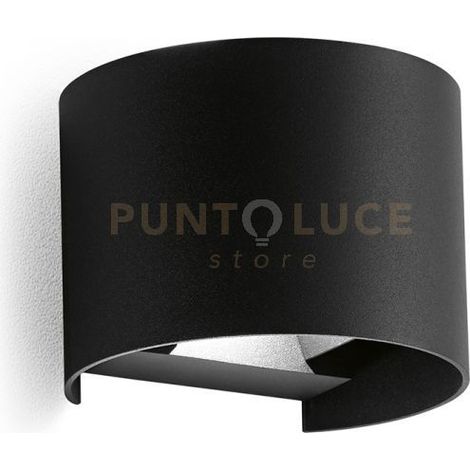 GES873N- APPLIQUE IN ALLUMINIO E VETRO COLORE NERO LED 4000K 450LM 2X5W BIEMISSIONE