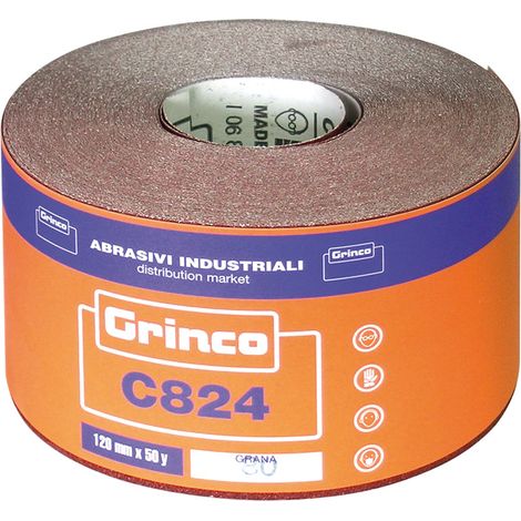 Abrasivi Industriali CARTA ABRASIVA GRINCO C824 CM.11,5 h X 45MT.  grana 60