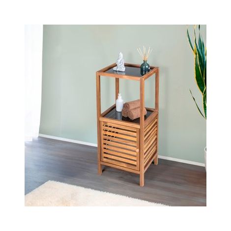 Meuble Fondi en bois d&aposacacia à une porte, 39,5 x 35,5 x 86 cm, WENKO - talla (1/5)