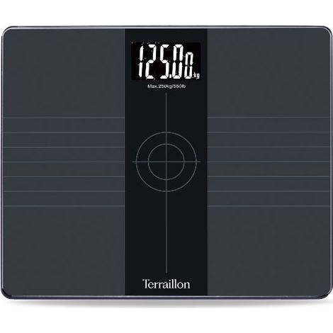 Pese-personne Terraillon Every-body - 250 Kg - Grad. 50 G - Lcd Rã©troã©clairã© - Plateau Xxl - Noir - Terraillon (1/4)