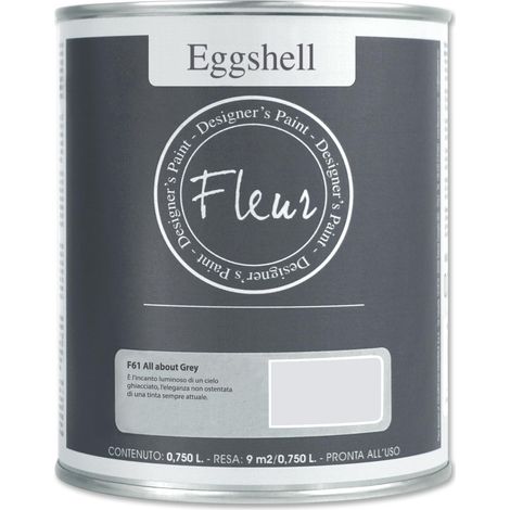 Fleur Eggshell Vernis satiné à Haute résistance pour Meubles et Grandes Surfaces - 0,75 L - Tall About Grey (1/5)