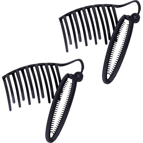 2 Épingles à Cheveux Twist Français Rapide pour Chignon DIY Femme, Barrettes et Peigne Coiffure (1/5)