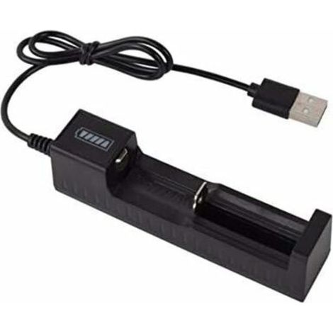 Batterie au Lithium Chargeur USB Lampe de Poche éblouissante Accessoires 18650 Chargeur 26650 Chargeur de Batterie au Lithium Intelligent 3.7v, Noir (1/5)