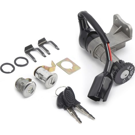Kompletter Zündschalter aus Edelstahl für GY6 50-150cc 4-Takt Elektroroller, Universal-Zündschlüssel (1/5)