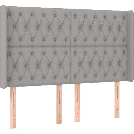Maison Exclusive - Testiera ad Orecchio Grigio Chiaro 147x16x118/128 cm in Tessuto