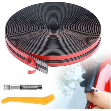 6m Adhesive Rubber Windshield Seal, 19mm Wide, Universal Self-Adhesive T-Shaped Sealing Strip for Car Sunroofs, Black (1/5)