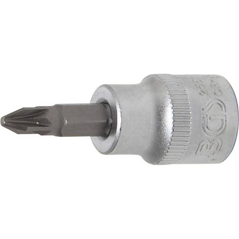 Douille à Embouts 10 mm (3/8) Cruciforme PZ2 Précision et Robustesse, Acier, Pro - D-Work (1/5)