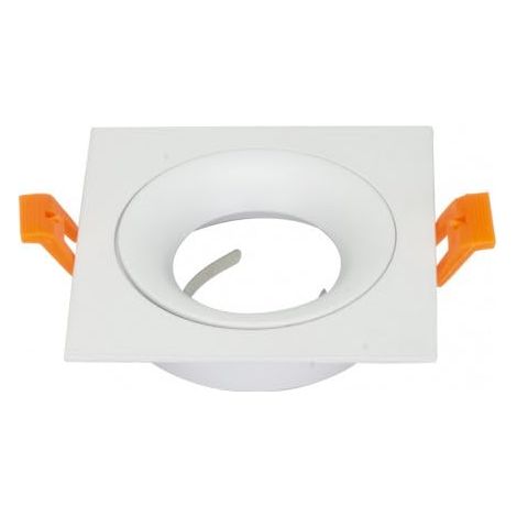 Plafonnier LED carré 1 x GU10 blanc 2 x 9,2 x 9,2 cm 8 cm de coupe, idéal pour un éclairage moderne et décoratif au plafond.
