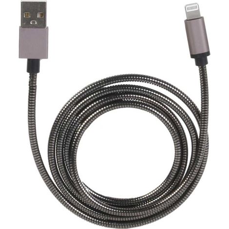 Câble charge rapide 2A avec synchronisation compatible iPhone / iPad / iPod métal (1/4)