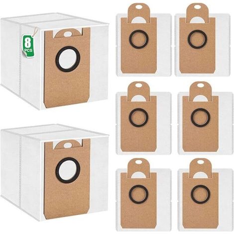 8 große, versiegelte Staubbeutel, kompatibel mit den Staubsaugern Proscenic M7 Pro, M8 Pro, SL60D/S9/V98 und Neabot NoMo N1+, N1 Plus und N2. (1/5)