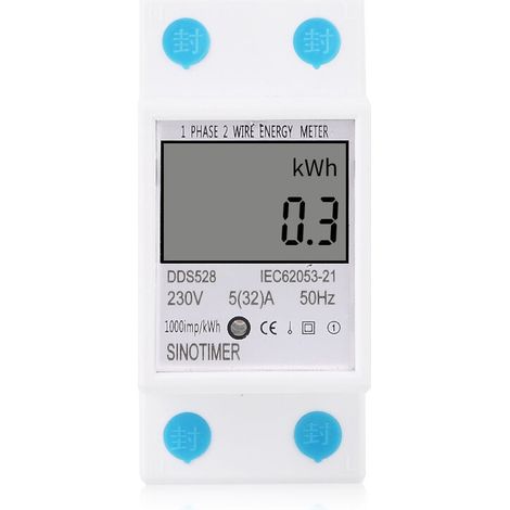 DDS528 affichage numérique intelligent multifonctionnel puissance 230V rail monophasé  compteur de wattheure électronique (1/5)