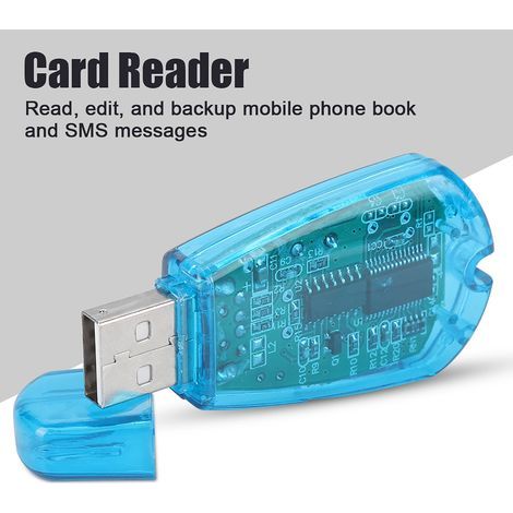 Lecteur de carte SIM pour téléphone portable, lecteur de sauvegarde USB avec CD pour QQ/ICQ/MSM/PC (1/5)