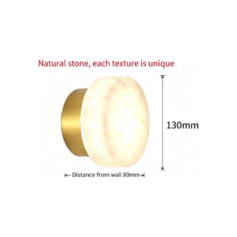 Applique Murale LED Dorée Effet Marbre – Luminaire Décoratif Intérieur pour Chambre, Salle de Bain (Miroir), Couloir, Entrée et Balcon – Éclairage Blanc 220V (1/4)