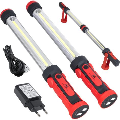 Maclean MCE230 LED XXL lampada da lavoro nera e rossa (1/4)
