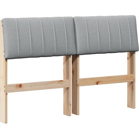 Maison Exclusive - Testiera imbottita Grigio chiaro 120 cm Pino massello