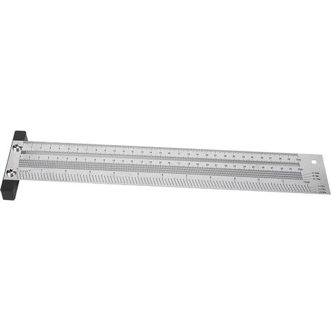 Règle de traçage ultra-précise en acier inoxydable pour le travail du bois, outil de mesure et de traçage de 30,5 cm (12 pouces).