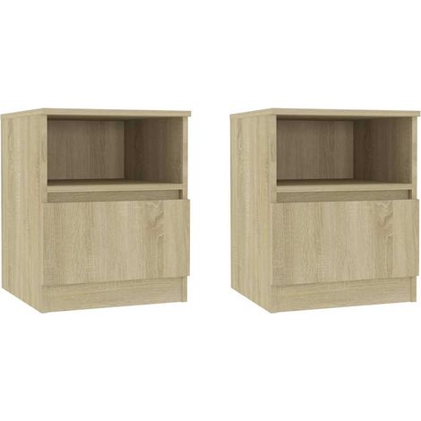 Maison Exclusive - Comodini 2 pz Rovere Sonoma 40x40x50 cm in Legno Multistrato (1/5)