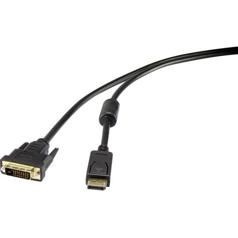 Câble adaptateur DisplayPort / DVI Renkforce 0.50 m noir X373411 (1/2)