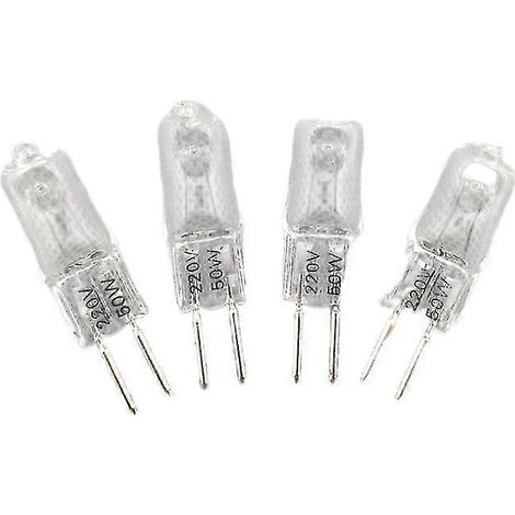 Lot de 5 ampoules halogènes 220 V G5.3 35 W/50 W type JC, jaunes (1/3)