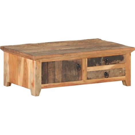 Table basse 90x50x31 Bois de récupération massif (1/5)