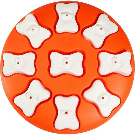 Puzzle interactif Dog Smart pour chien, distributeur de friandises, orange – DELKEVIC