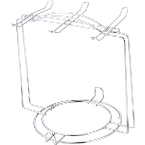 Étagère de rangement pour tasses, mugs ou verres à café, en acier inoxydable, couleur argent.-AquaForge (1/5)