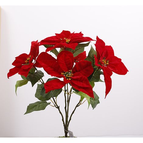 Fausses fleurs artificielles rouges, 2 pièces, en vrac, pour centres de table de mariage, décoration de maison, petites (1/5)