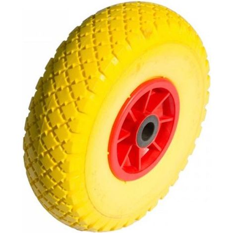 RUOTA GOMMA PER CARRELLO PORTAPACCHI PIENA IN POLIURETANO CON CUSCINETTO 250X75 28900