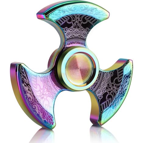 Hand Spinner Métal Fidget Jouet EDC pour Enfants Adultes Rotation Rapide 3-5 Min Anti-Stress ADHD Rétro Coloré (1/5)