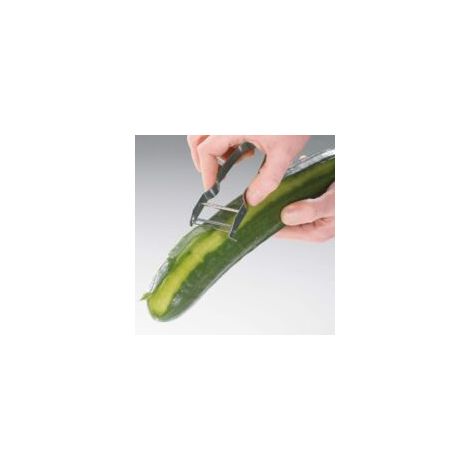 Éplucheur de Légumes et d'Asperges, éplucheur de forme U, acier inoxydable, Argent - Crezuo