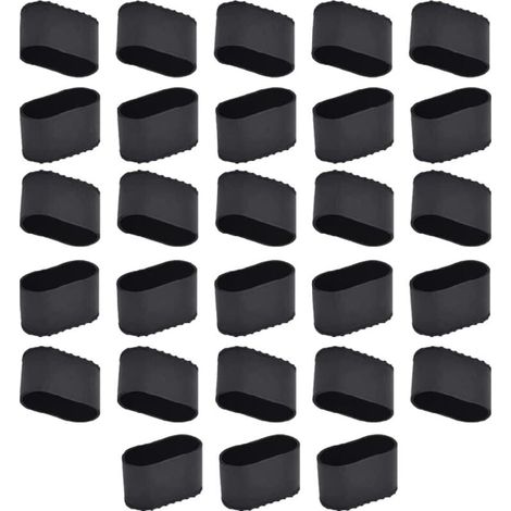 Pied De Chaise 28 PièCes Embout De Chaise Rectangulaire Embout De Chaise Oval Protection Protege Pied De Chaise Table Patin Silicone Chaise