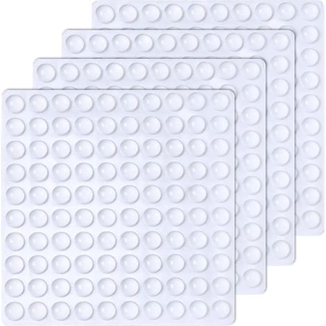 400 Pcs Butées de Porte Adhésives Transparentes Silicone 6x2mm - Tampons de Protection Caoutchouc Anti-Bruit pour Meubles, Tiroirs, Armoires