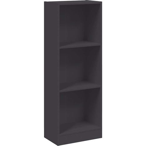 Maison Exclusive - Libreria a 3 Ripiani Grigia 40x24x109 cm in Legno Multistrato (1/5)