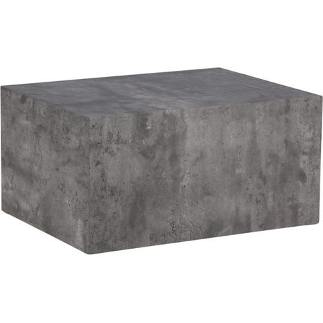 Table Basse Imitation Marbre "York" 80cm Gris Foncé (1/5)