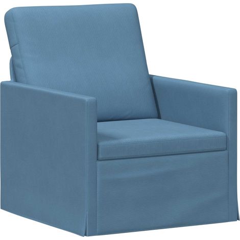 Armchair Blue 70 x 81 x 82 cm Corduroy Fabric vidaXL