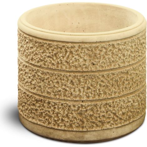 Vaso da Giardino 44x44x36 cm Monviso Medio Nocciola