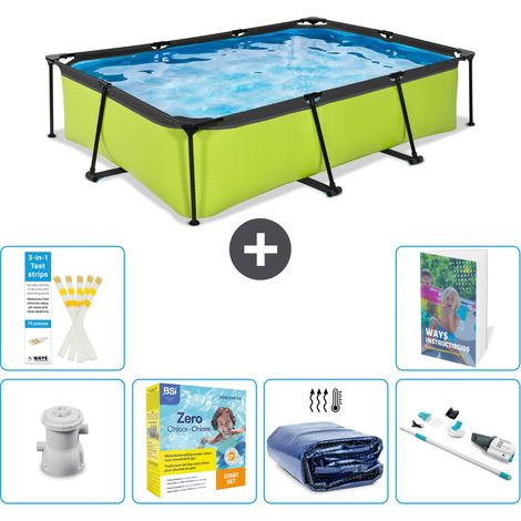 Exit Pool Rechteckig - 300x200x65 cm - 7-teilig S196